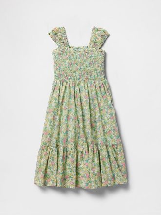 Vestido midi con mangas cortas para niños