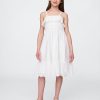 Vestido midi con volantes y fruncido para niños Vestido midi con volantes y fruncido para niños