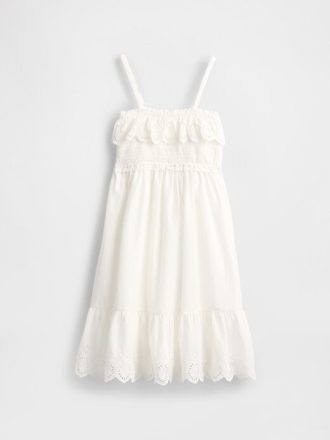 Vestido midi con volantes y fruncido para niños