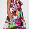 Vestido midi con volantes y fruncido para niños Vestido midi con volantes y fruncido para niños