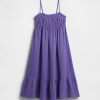 Vestido midi de gasa arrugada para niños Vestido midi de gasa arrugada para niños