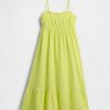 Vestido midi de gasa arrugada para niños Vestido midi de gasa arrugada para niños