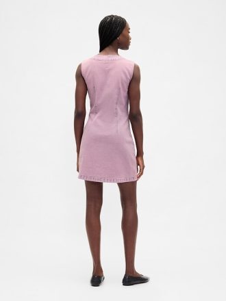 Vestido mini de mezclilla con cuello en V