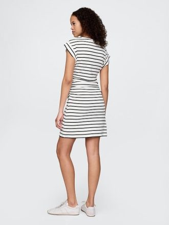 Vestido mini moderno con fruncido de canalé