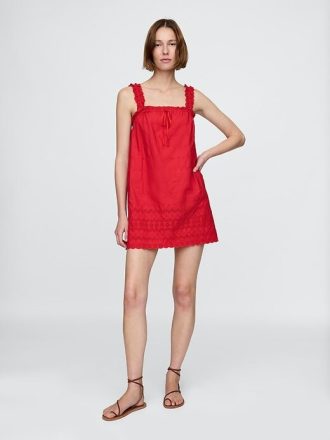 Vestido mini recto con ojales de Gap × DÔEN