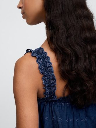Vestido mini recto con ojales de Gap × DÔEN