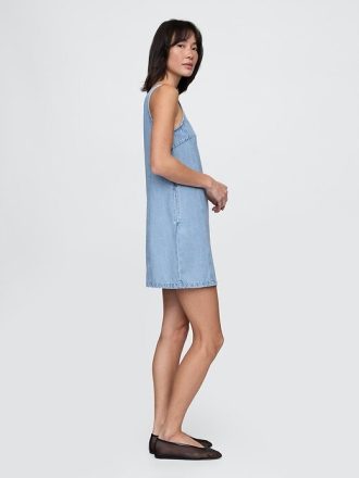 Vestido mini recto de mezclilla ultra suave