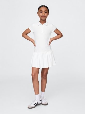 Vestido polo de cintura baja para uniforme infantil