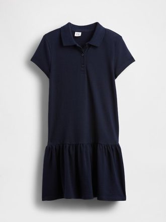 Vestido polo de cintura baja para uniforme infantil