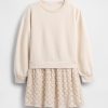 Vestido tipo sudadera extragrande para niños con técnica mixta Vestido tipo sudadera extragrande para niños con técnica mixta