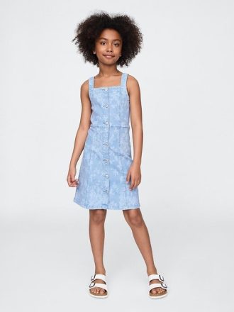 Vestido vaquero floral para niños