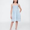 Vestido vaquero fruncido para niños