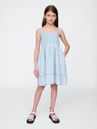Vestido vaquero fruncido para niños
