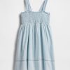 Vestido vaquero fruncido para niños