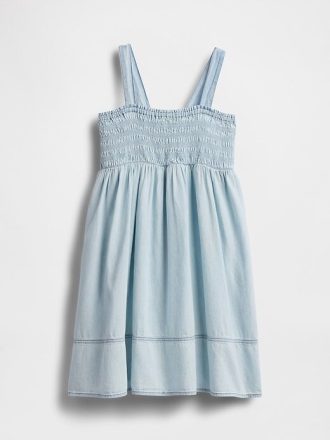 Vestido vaquero fruncido para niños