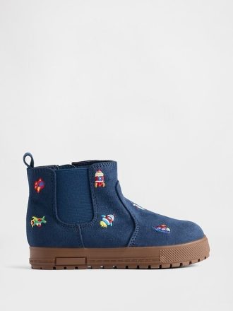 Zapatillas altas de ante vegano para niños pequeños