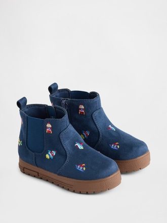 Zapatillas altas de ante vegano para niños pequeños