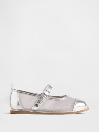 Zapatos Mary Jane de malla metálica para niños pequeños