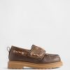 Zapatos náuticos de piel vegana para niños pequeños Zapatos náuticos de piel vegana para niños pequeños